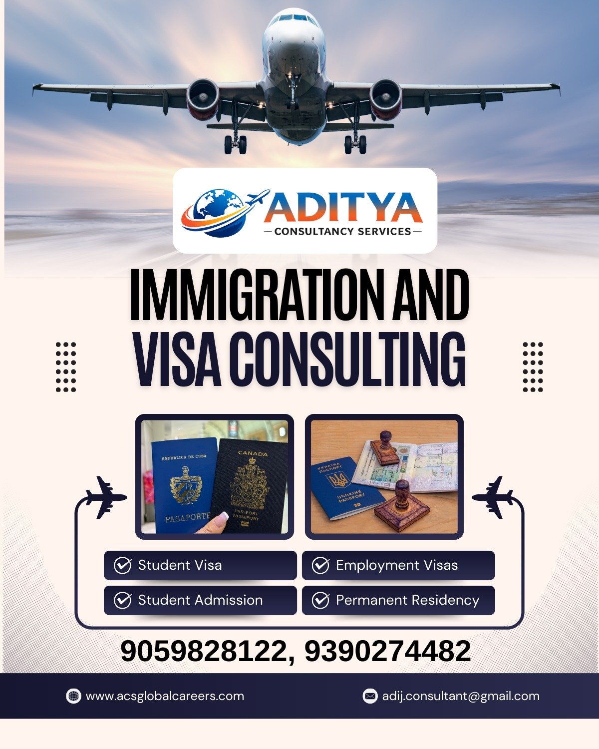Study Abroad Consultant in Hyderabad Near Me | Aditya Consultancy Services
