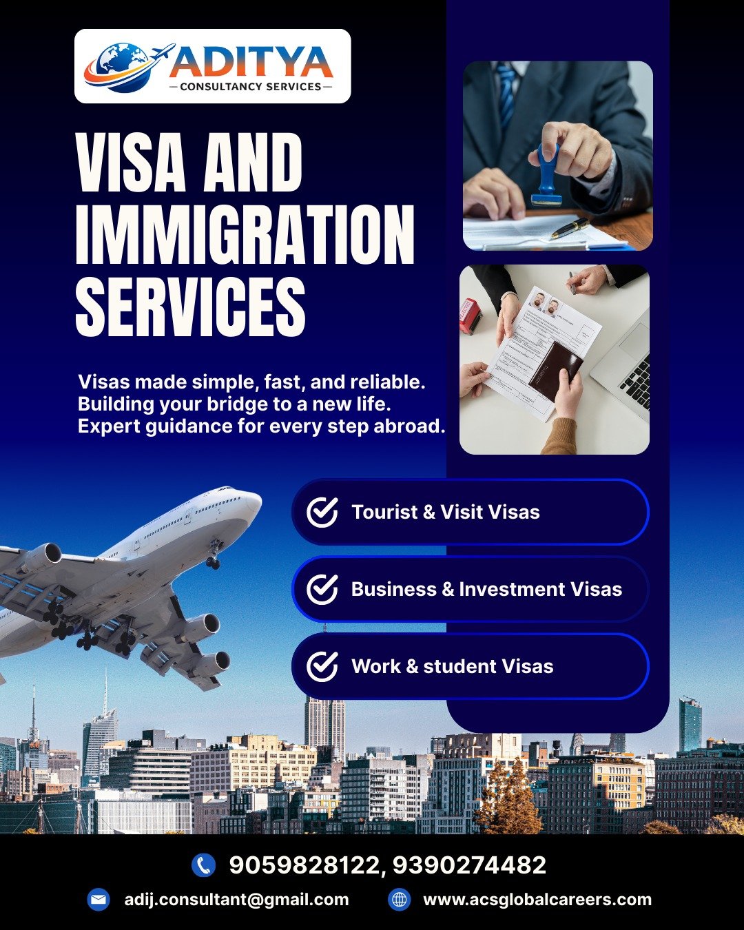 Student Visa Consultant in Hyderabad Near Me | Aditya Consultancy Services